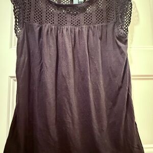 GAP Black Crochet Women's Blouse
